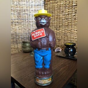 Smokey The Bear - Bubble Bath Container Doll 12”